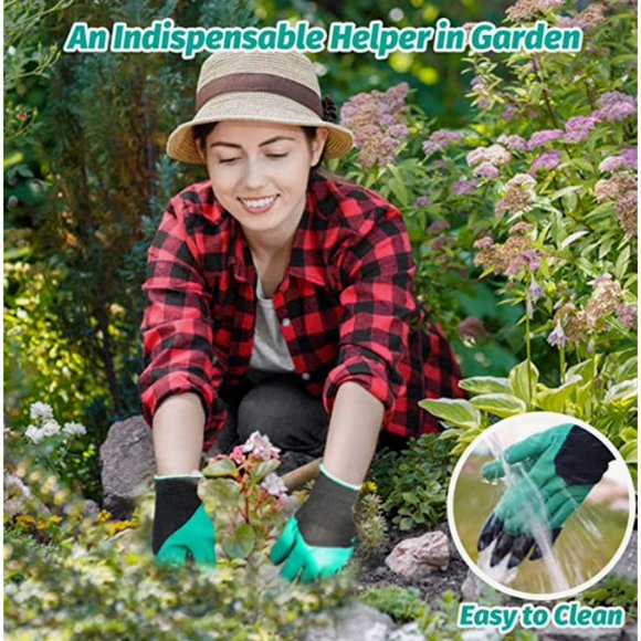 Gardening Gloves with Claws (2-Pairs) Garden Gloves Waterproof Working Gloves - Picture 8 of 8